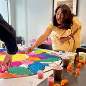 Emera photo of: Creating rangolis
