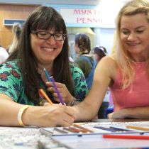 George photo of: Colouring in with a colleague - a lunchtime well spent!